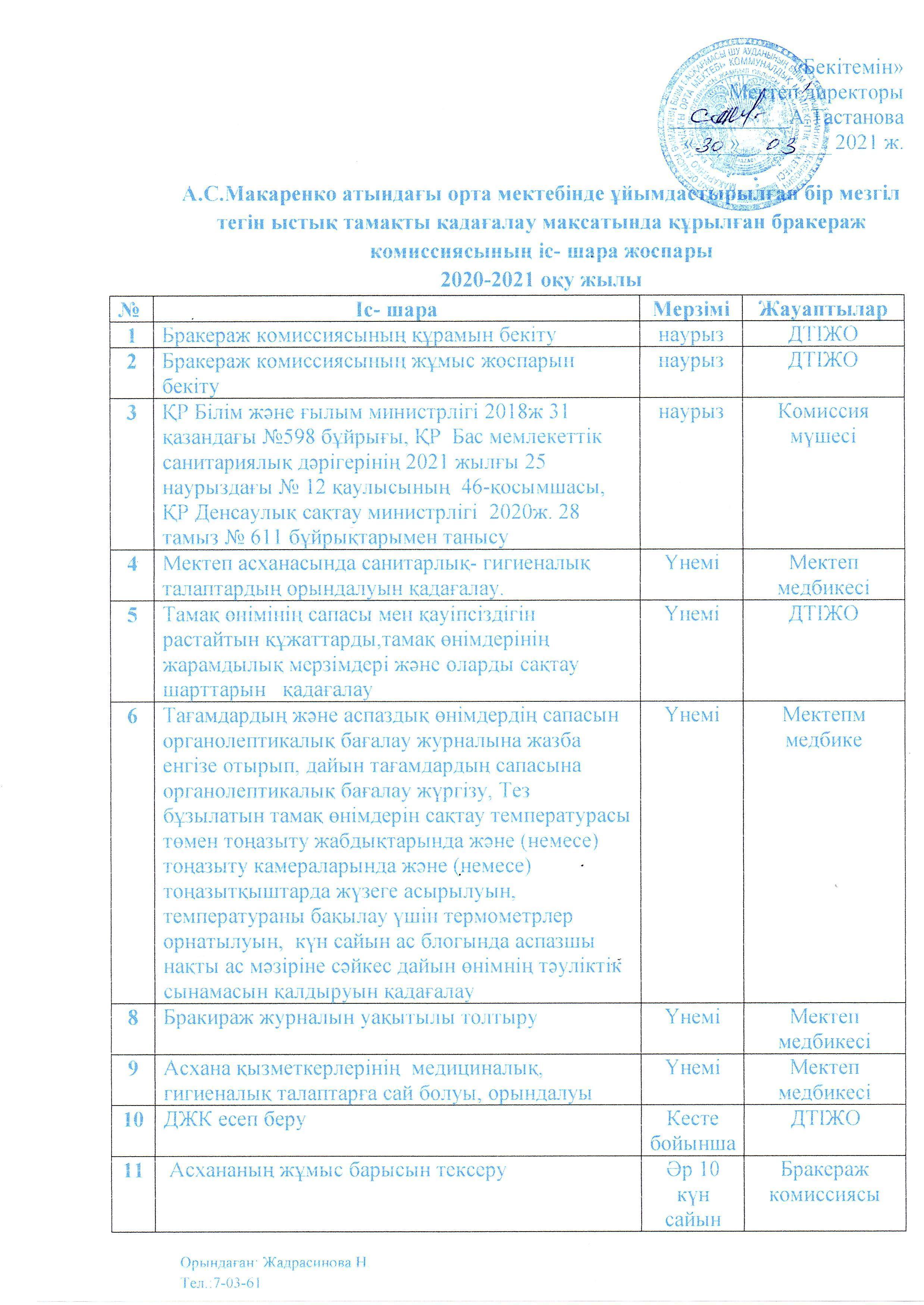 Бір мезгіл ыстық тамақты ұйымдастыру